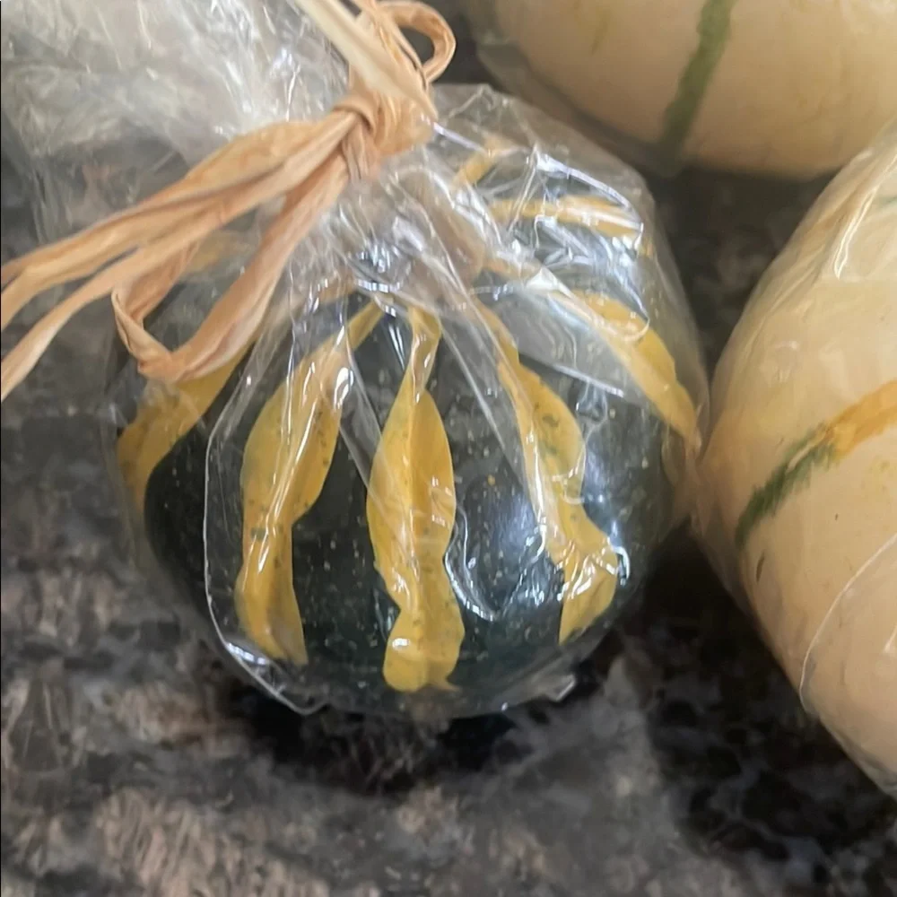 Decorative Wrapped Pumpkins Set of Candles by Crate & Barrel!